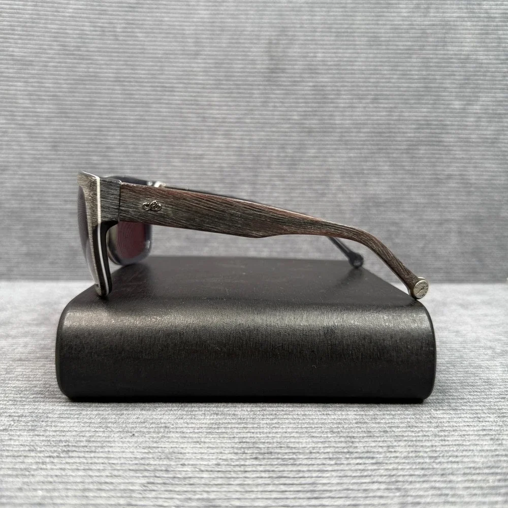 Chilli‎ Beans Brazilian Square Y2k Sunglasses Grey Wood Grain Texture OC.CL.1349